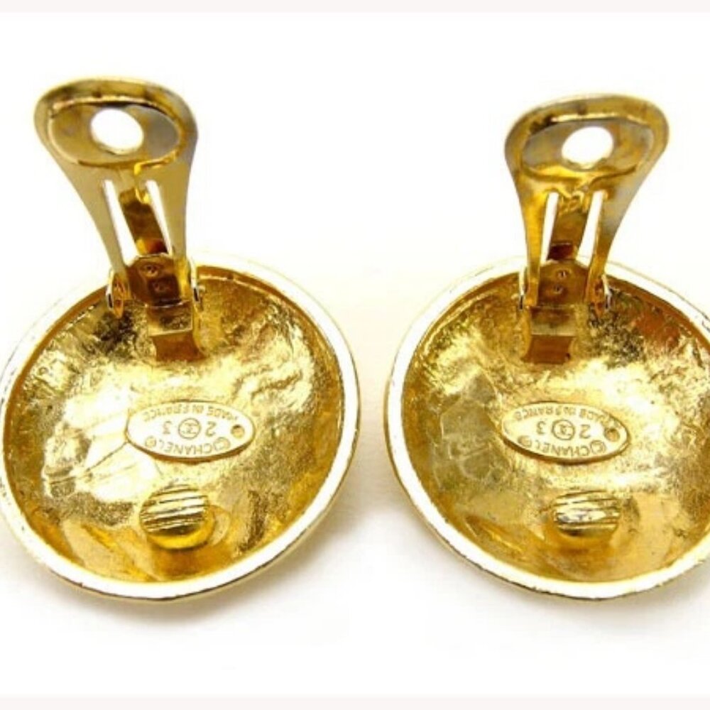 Chanel Earrings COCO Gold Woman Authentic Used Y1806 - Picture 3 of 6